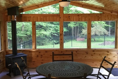 Arts and crafts sunroom photo in Cleveland
