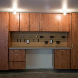 Premium Rustic Alder Garage Cabinets - Products