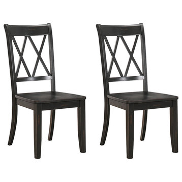 Salena Dining Room Collection, Side Chairs, Set of 2, Black