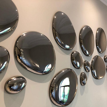 Accent Wall Glass Sculpture MERCURY DROPS
