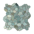 Sliced Sea Green Pebble Tile