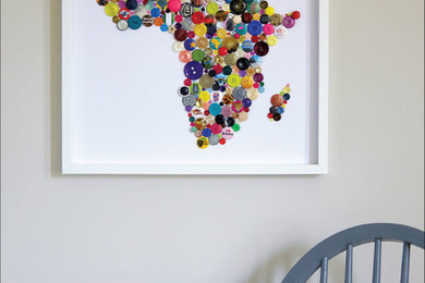 Handmade Map Of Africa Button Art