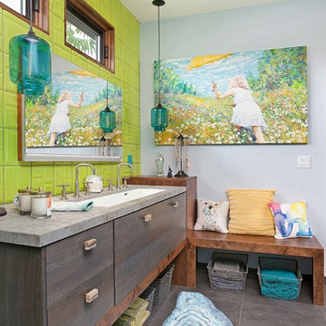 Unconventional Color Master Bathroom