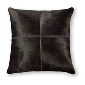 Natural Torino Quatro Large Pillow 18"x18", Black
