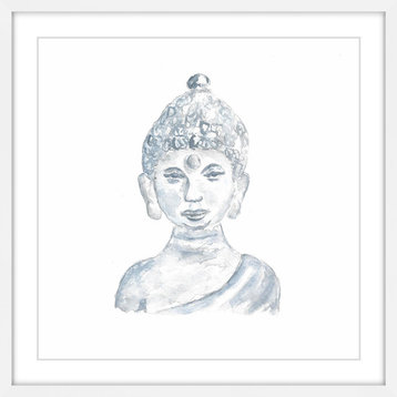 Marmont Hill, "Buddha Statue" by Thimble Sparrow Framed Painting Print, 18x18
