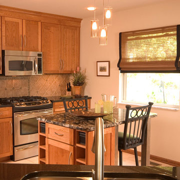 Contemporary kitchen less than 200 sq ft