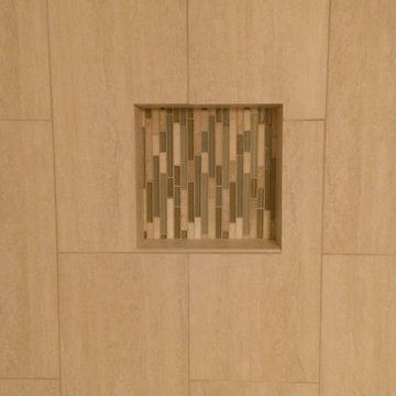 BATHROOM - 12" x 24" Vertical Offset with Glass Accent