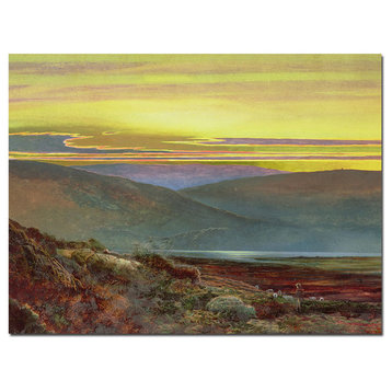 'A Lake Landscape at Sunset' Canvas Art by John Grimshaw