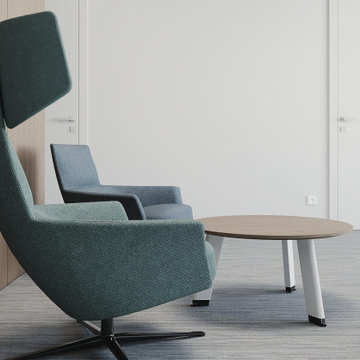 Lobby Armchairs at Airoptic Research & Technology Office in Wysogotowo