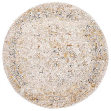 nuLOOM Vintage Speckled Shaunte Transitional Area Rug, Gold, 8' Round