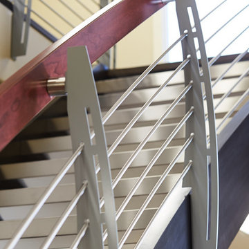 Stainless Clad Treads with Custom Railing