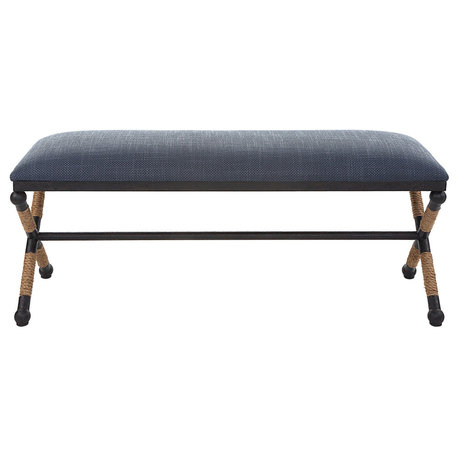 Uttermost Firth Rustic Navy Bench