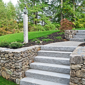 New England Style Wallstone, Woodbury Gray Split Face Steps