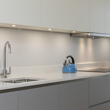 Two toned grey kitchen
