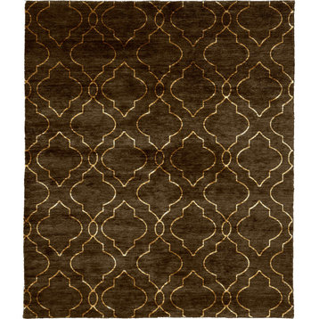 Brunilda D Wool Hand Knotted Tibetan Rug, 8' Square
