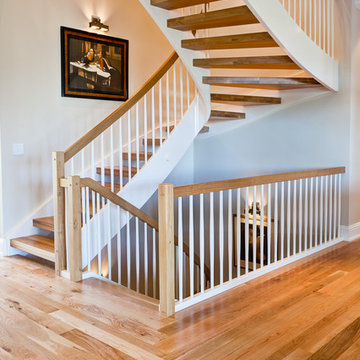 Continuous Stair - Red and White Wormy Oak