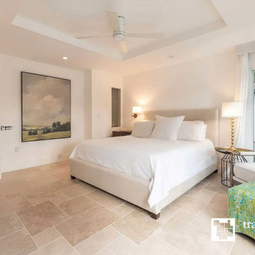 Premium Select French Pattern Ivory Swirl Honed & Filled Travertine Tiles