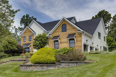 Example of a trendy exterior home design in New York
