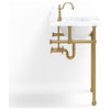 Rialto Wash Stand & P-Trap, Single Sink, 30", Gold, Freestanding