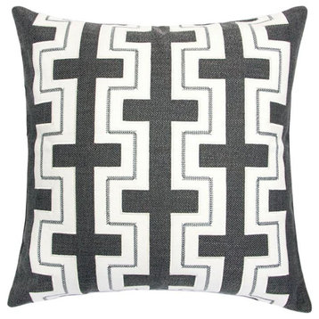 Furniture of America Cassia Fabric 20-Inch Throw Pillow in Gray (Set of 2)