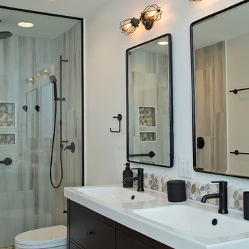 Inviting Industrial Master Bath