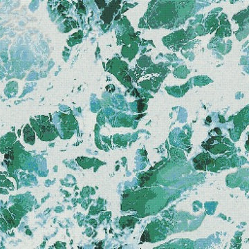 Crashing Waves Aqua Green | Glass Mosaic | PIXL Mist Collection