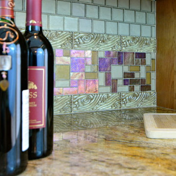 Iridescent Glass Tile Backsplash