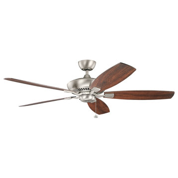 60" Canfield XL Fan, Brushed Nickel/Walnut and Cherry Blades