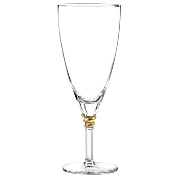Qualia Helix Iced Tea Glasses, Gold, Set of 4