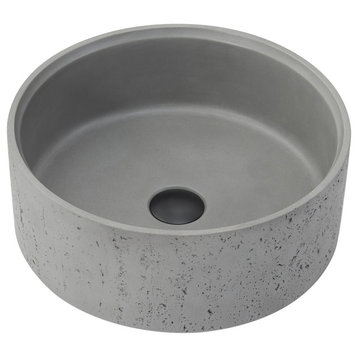 Miseno MBS-9260 Almonte 15-3/8" Circular Concrete Vessel Bathroom - Grey
