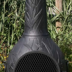 The Blue Rooster Orchid Chiminea Outdoor Fireplace - Chimineas