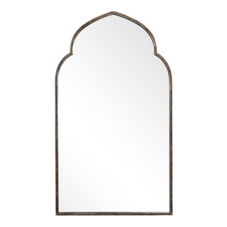 20" x 38" Moroccan Style Mirror, Rich Dark Bronze - Mediterranean ...