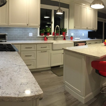 South Windsor Splash of Red Kitchen Renovation