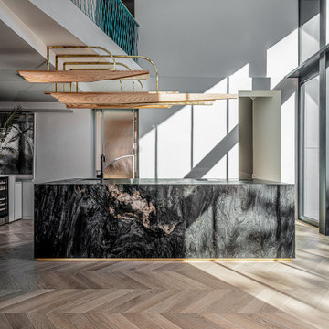 Marble Kitchen Island