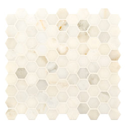 Spring White Hexagon Polished Mosaic - Wall And Floor Tile