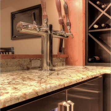 Wet bar with beer tap