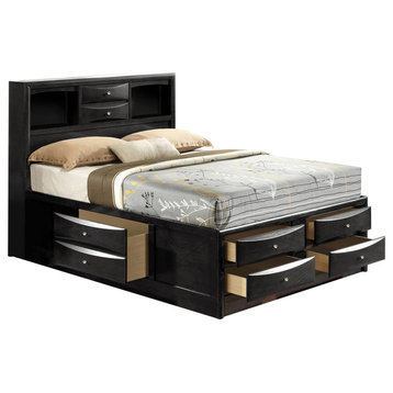 Acme Ireland Full Storage Bed in Black 21620F EST SHIP TIME APPX 4
