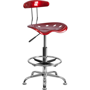 Red Drafting Stool LF-215-WINERED-GG