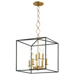 Hudson Valley Lighting - Richie 8-Light Pendant, Aged Brass/Black - Popular designer, blogger, and trendsetter Becki Owens is widely known for her fresh, feminine, "dream-home-worthy" designs. Her large social media following is a testament to the livable yet beautiful spaces she creates for her clients. Becki brings the same design approach to Becki Owens X Hudson Valley Lighting: a cohesive collection of simple, elegant pieces that fit any space and style.