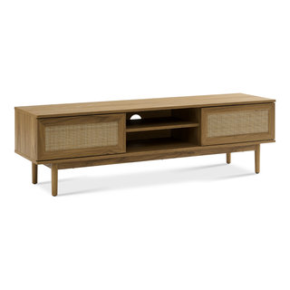 Arcoroc Vintage Specchio In Rattan 59 Cm - Stile Boho Per Parete, Perfetto Per Soggiorno O Ingresso