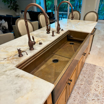 St. Petersburg, Fl Kitchen and Bathroom Remodel - 60" Custom Farmhouse Sink