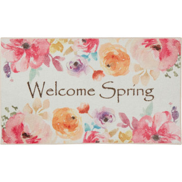 Mohawk Home Welcome Spring Pink 2' 6" x 4' 2" Kitchen Mat