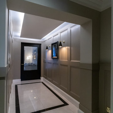 Period Hallway with Contemporary Panelling & Lighting | Dublin