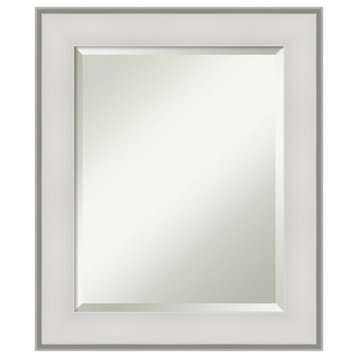 Imperial White Beveled Wall Mirror - 21 x 25 in.