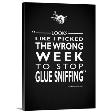 "Airplane - Glue Sniffing" Wrapped Canvas Art Print, 18"x24"x1.5"