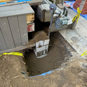 Masonry Brick Pier Replacement With Added Foundation & Footing