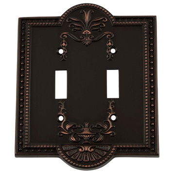 NW Meadows Switch Plate With Double Toggle, Timeless Bronze