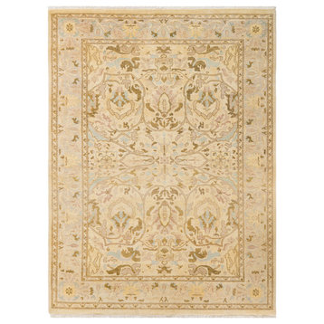 Fox, One-of-a-Kind Hand-Knotted Area Rug, Ivory, 6'1"x9'0"