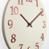 12 inch Modern Wall Clock, Vogue by Infinity Instruments, Ivory