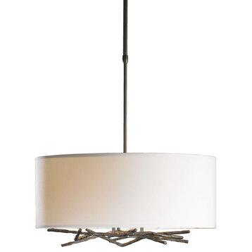 Hubbardton Forge 137665-1219 Brindille Drum Shade Pendant in Sterling